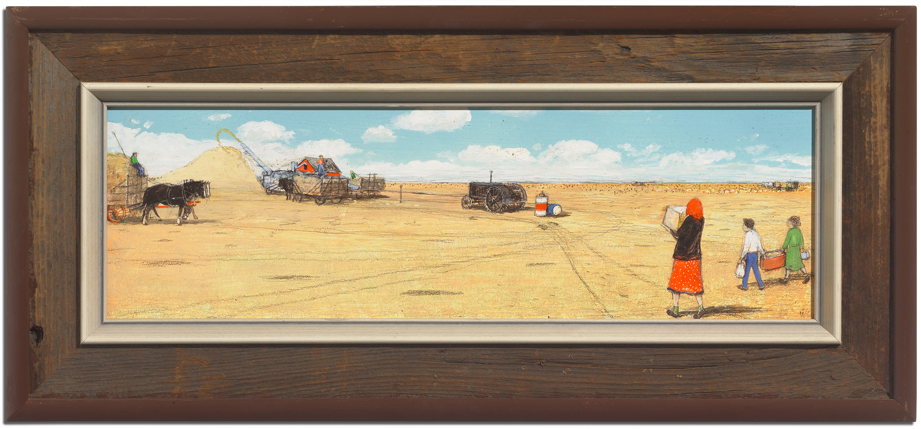 William Kurelek, Threshing Outfit Being Brought Lunch (1972)